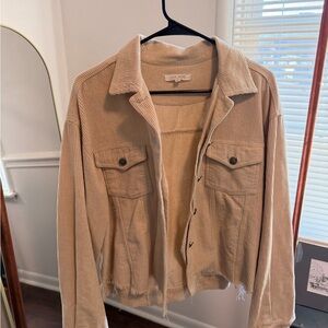 12th Tribe Beige Corduroy Jacket
